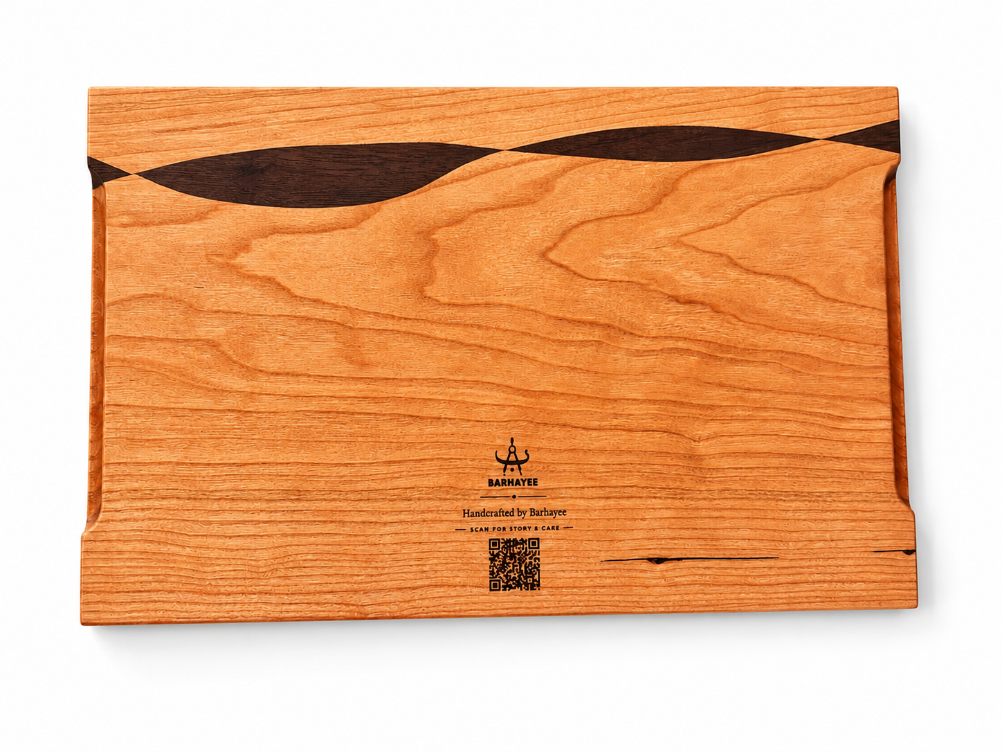 Walnut & Cherry Wave Board detail 3